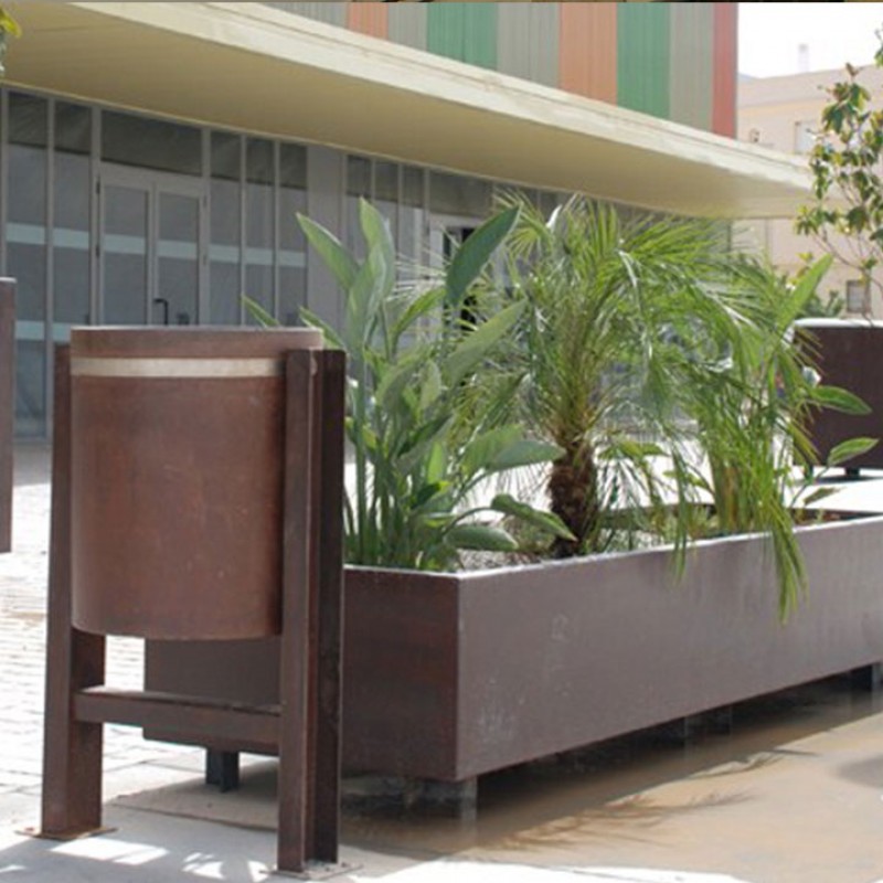 Paperera Berja en corten 45 L